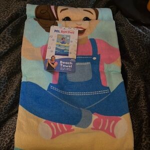 Rachel Vibrant Cartoon Beach Towel